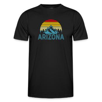 Arizona State Sedona Phoenix Grand Canyon AZ - Männer Funktions-T-Shirt - Schwarz - Vorne - AI Model Male 178 dark (178cm)