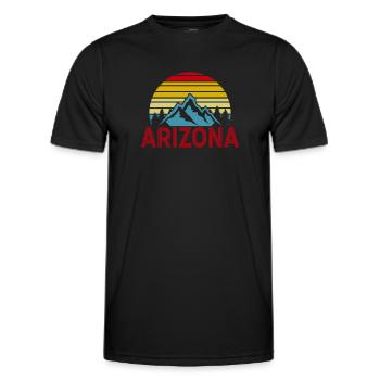 Arizona State Sedona Phoenix Grand Canyon AZ - Männer Funktions-T-Shirt - Schwarz - Vorne - AI Model Male 178 dark (178cm)