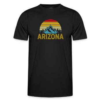 Arizona State Sedona Phoenix Grand Canyon AZ - Männer Funktions-T-Shirt - Schwarz - Vorne - AI Model Male 178 dark (178cm)
