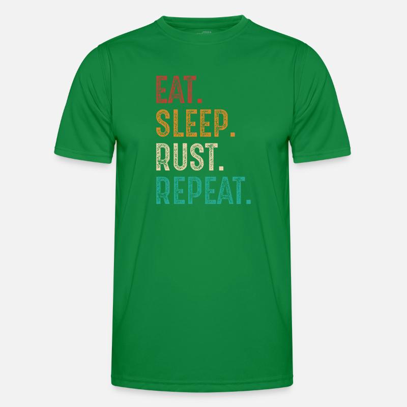 eat sleep rust repeat Men's Functional T-Shirt