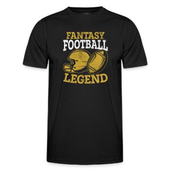 Fantasy Football Legend Commissioner Football FFL - Men's Functional T-Shirt - black - Front - AI Model Male 178 dark (178cm)