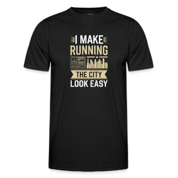 Town council - Men's Functional T-Shirt - black - Front - AI Model Male 178 dark (178cm)