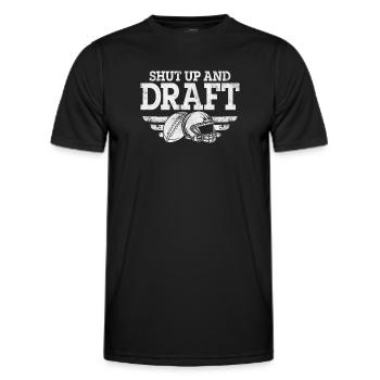 Tais-toi et draft Fantasy Football drôle FFL - T-shirt sport Homme - noir - Devant - AI Model Male 178 dark (178cm)