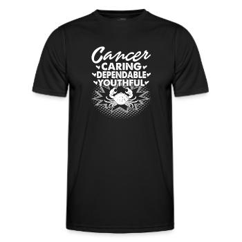 Cancer Caring Dependable Youthful - Men's Functional T-Shirt - black - Front - AI Model Male 178 dark (178cm)