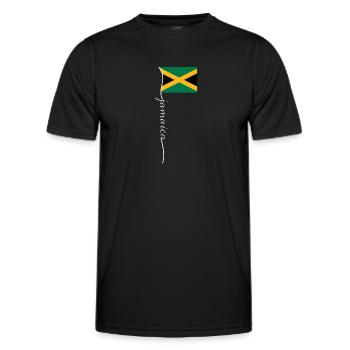 Jamaica Jamaica Rasta Raggea Rastafari Flag - Men's Functional T-Shirt - black - Front - AI Model Male 178 dark (178cm)