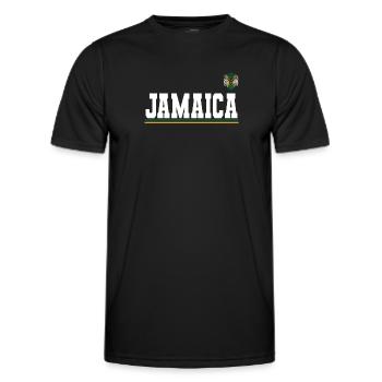 Jamaica Jamaika Rasta Raggea Rastafari Flagge - Männer Funktions-T-Shirt - Schwarz - Vorne - AI Model Male 178 dark (178cm)
