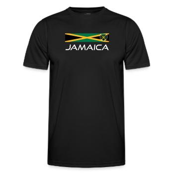 Jamaica Jamaica Rasta Raggea Rastafari Flag - Men's Functional T-Shirt - black - Front - AI Model Male 178 dark (178cm)