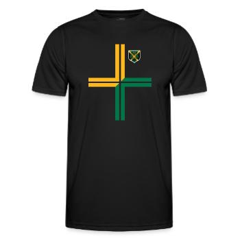 Jamaïque Jamaïque Rasta Raggea Drapeau Rastafari - T-shirt sport Homme - noir - Devant - AI Model Male 178 dark (178cm)