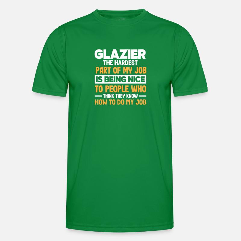 Glaser Geschenk Männer Funktions-T-Shirt