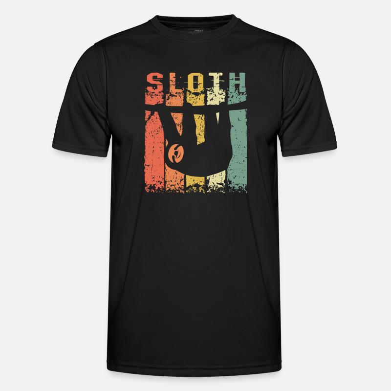 Träges Nickerchen Langsam Chillendes Faultier Männer Funktions-T-Shirt