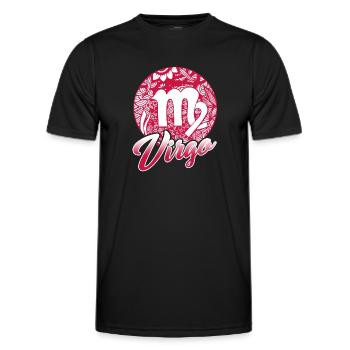 Virgo Horoscope Sign Of Zodiac - Men's Functional T-Shirt - black - Front - AI Model Male 178 dark (178cm)