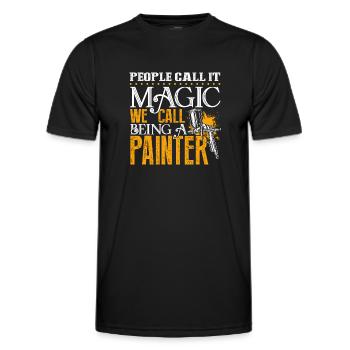 Painter Being A Painter - Men's Functional T-Shirt - black - Front - AI Model Male 178 dark (178cm)