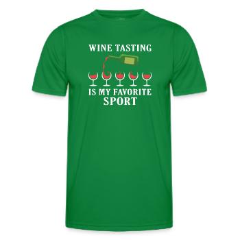 Weinverkostung ist mein Lieblingswein - Männer Funktions-T-Shirt - Kelly Green - Vorne - AI Model Male 178 dark (178cm)
