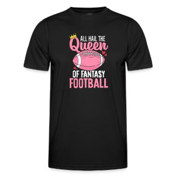 Tous saluent la reine du football fantastique drôle - T-shirt sport Homme - noir - Devant - AI Model Male 178 dark (178cm)