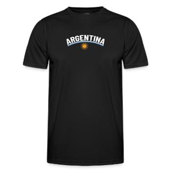 Argentinien Geschenk Argentina Argentine Flagge - Männer Funktions-T-Shirt - Schwarz - Vorne - AI Model Male 178 dark (178cm)