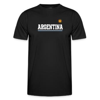 Argentinien Geschenk Argentina Argentine Flagge - Männer Funktions-T-Shirt - Schwarz - Vorne - AI Model Male 178 dark (178cm)