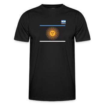 Argentinien Geschenk Argentina Argentine Flagge - Männer Funktions-T-Shirt - Schwarz - Vorne - AI Model Male 178 dark (178cm)