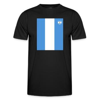 Argentinien Geschenk Argentina Argentine Flagge - Männer Funktions-T-Shirt - Schwarz - Vorne - AI Model Male 178 dark (178cm)