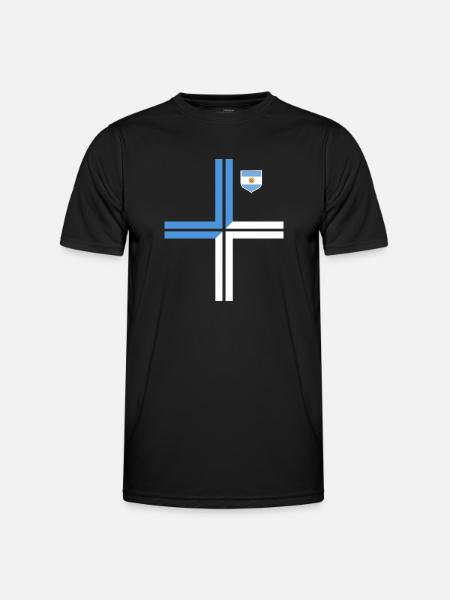 Argentine Cadeau Argentine Drapeau argentin - T-shirt sport Homme - noir