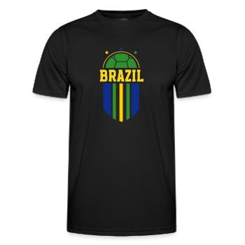 Brésil Brésil Maillot brésilien Rio de Janeiro - T-shirt sport Homme - noir - Devant - AI Model Male 178 dark (178cm)