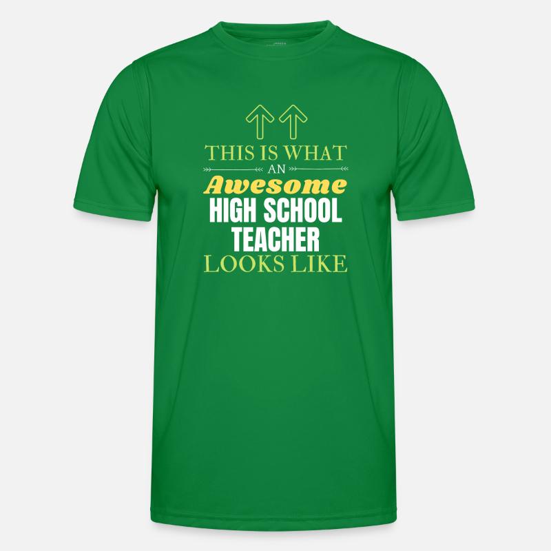 So sieht ein großartiger Highschool-Lehrer aus Männer Funktions-T-Shirt