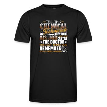 Chemical Technician Chemical Technician Job - Men's Functional T-Shirt - black - Front - AI Model Male 178 dark (178cm)