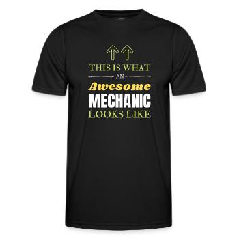 So sieht eine großartige Mechanik aus - Männer Funktions-T-Shirt - Schwarz - Vorne - AI Model Male 178 dark (178cm)