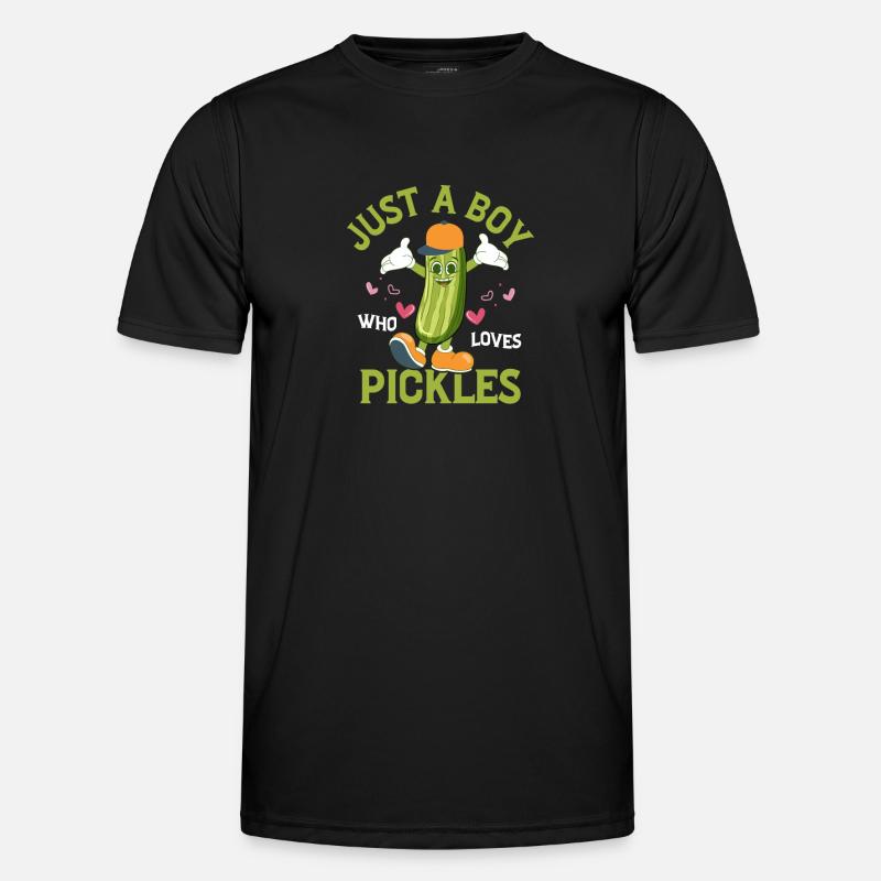 Juste un garçon qui aime les cornichons Concombre Aneth végétalien T-shirt sport Homme
