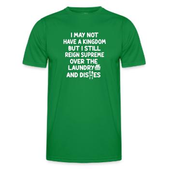 Régner sur la lessive et la vaisselle Ménagère - T-shirt sport Homme - vert - Devant - AI Model Male 178 dark (178cm)