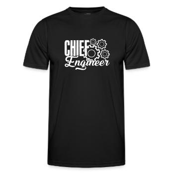 Proud To Be A Chief Engineer - Men's Functional T-Shirt - black - Front - AI Model Male 178 dark (178cm)