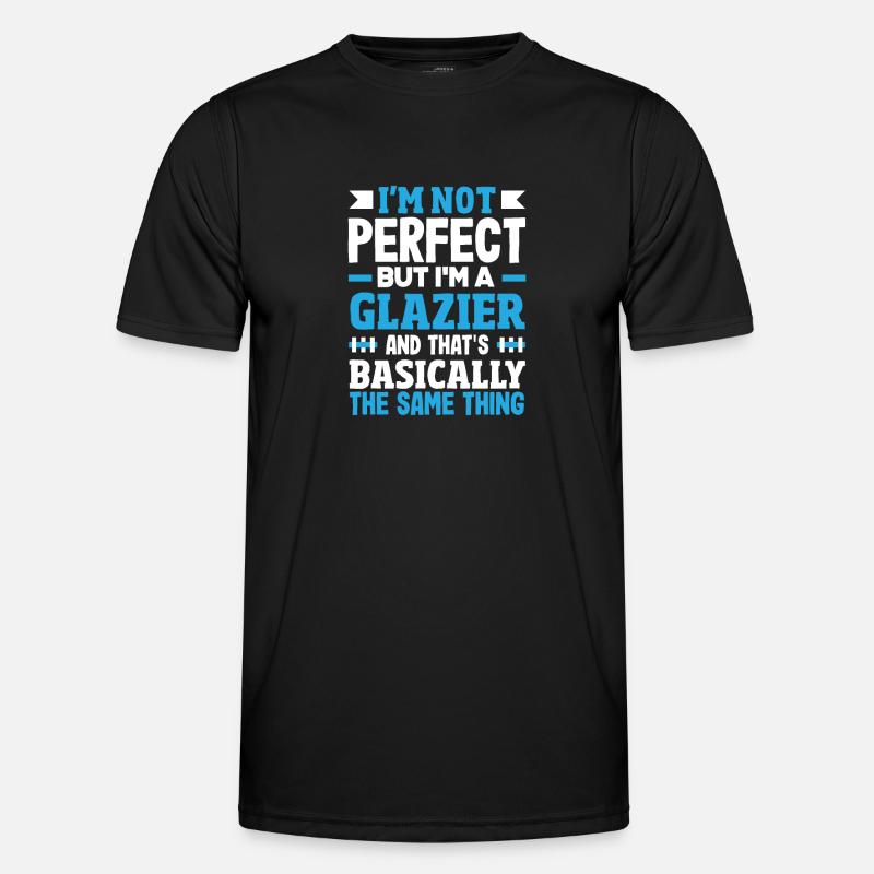 Glaser Geschenk - Männer Funktions-T-Shirt - Schwarz