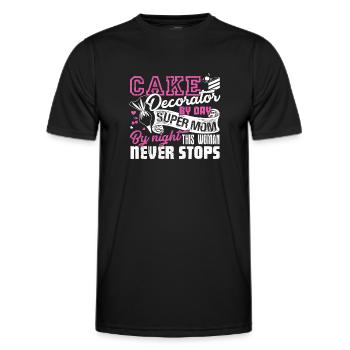 Cake Decorator Cake Decorator Mom - Men's Functional T-Shirt - black - Front - AI Model Male 178 dark (178cm)
