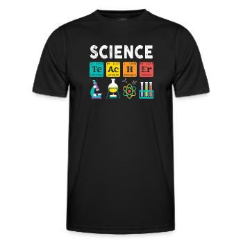 Science Teacher Chemistry Biology Physics Teacher - Männer Funktions-T-Shirt - Schwarz - Vorne - AI Model Male 178 dark (178cm)