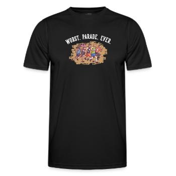 Le pire défilé de jogging de tous les temps - T-shirt sport Homme - noir - Devant - AI Model Male 178 dark (178cm)