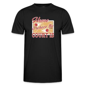Basketball Home Is Where The Court Is - Men's Functional T-Shirt - black - Front - AI Model Male 178 dark (178cm)