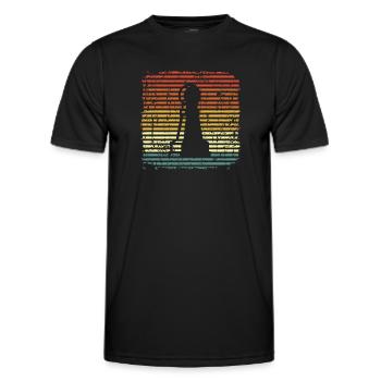 Pion Checkmate Sport Échiquier Echecs - T-shirt sport Homme - noir - Devant - AI Model Male 178 dark (178cm)