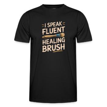 Art-thérapeute - T-shirt sport Homme - noir - Devant - AI Model Male 178 dark (178cm)