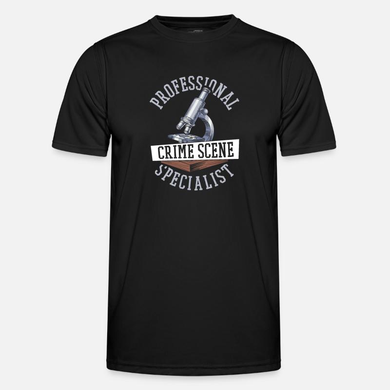 Forensik Forensiker - Männer Funktions-T-Shirt - Schwarz