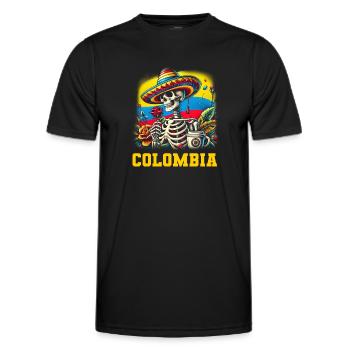 Kolumbien Colombia Medellin Urlaub Bogota Cali - Männer Funktions-T-Shirt - Schwarz - Vorne - AI Model Male 178 dark (178cm)