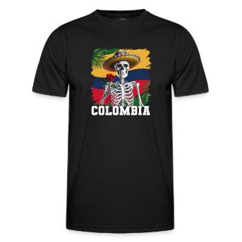 Kolumbien Colombia Medellin Urlaub Bogota Cali - Männer Funktions-T-Shirt - Schwarz - Vorne - AI Model Male 178 dark (178cm)