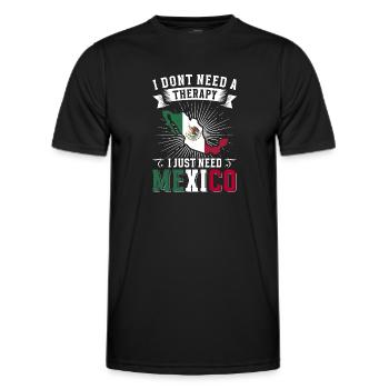 Mexico Mexico Mexican Gift Flag Football - Men's Functional T-Shirt - black - Front - AI Model Male 178 dark (178cm)