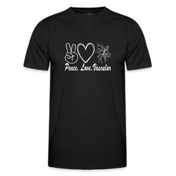 Peace Love Vascular Vascular Nurse Vascular - Men's Functional T-Shirt - black - Front - AI Model Male 178 dark (178cm)