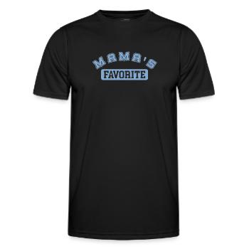 Le cadeau bleu clair préféré de maman maman fils - T-shirt sport Homme - noir - Devant - AI Model Male 178 dark (178cm)