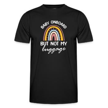 bébé à bord mais pas mes bagages Design - T-shirt sport Homme - noir - Devant - AI Model Male 178 dark (178cm)