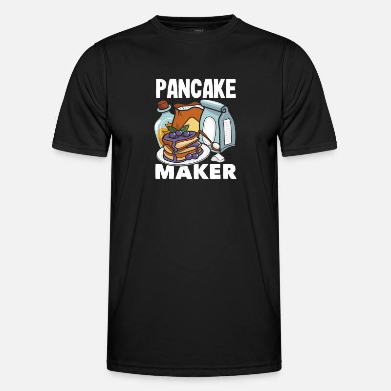 Funny Pancake Lover Gift - Men's Functional T-Shirt - black
