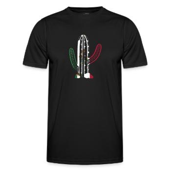 Mexiko Mexico Mexikaner Geschenk Flagge Fußball - Männer Funktions-T-Shirt - Schwarz - Vorne - AI Model Male 178 dark (178cm)