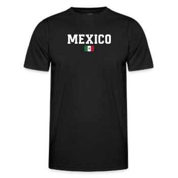 Mexico Mexico Mexican Gift Flag Football - Men's Functional T-Shirt - black - Front - AI Model Male 178 dark (178cm)