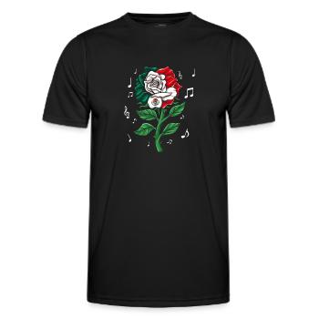 Mexiko Mexico Mexikaner Geschenk Flagge Fußball - Männer Funktions-T-Shirt - Schwarz - Vorne - AI Model Male 178 dark (178cm)