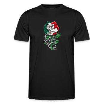 Mexico Mexico Mexican Gift Flag Football - Men's Functional T-Shirt - black - Front - AI Model Male 178 dark (178cm)