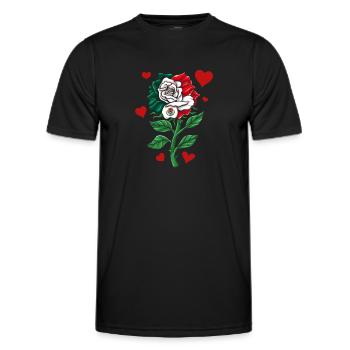 Mexico Mexico Mexican Gift Flag Football - Men's Functional T-Shirt - black - Front - AI Model Male 178 dark (178cm)